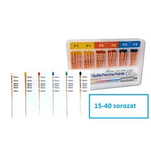 5 darab  -Guttapercha csúcsok, színkódolt-15-40 sorozat