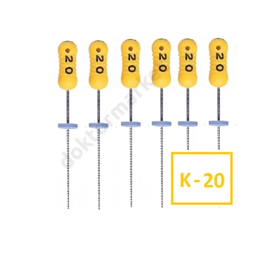 Endo K-File , NITI, 6 db-  Kerr- tű 20 (25mm)