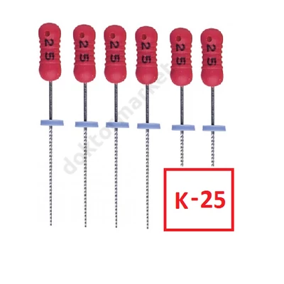 Endo K-File , NITI, 6 db-  Kerr- tű 25 (21 mm)