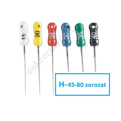 Endo H-File , NITI, 6 db-  Headstrom reszelő 45-80(25mm)