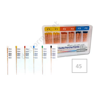 Guttapercha csúcsok,  -45