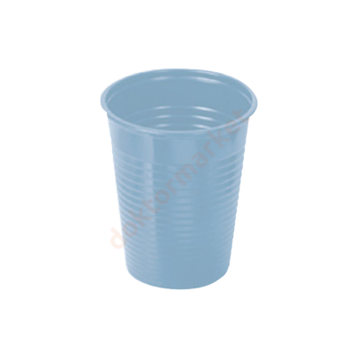 Műanyag pohár, 2dl, színes-világoskék