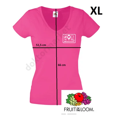 Színes pólók, fogászati emblémával, Magenta XL